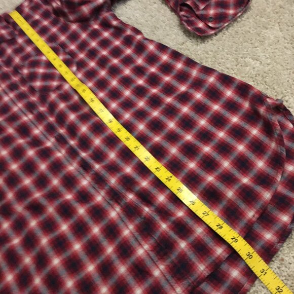 Boston Traders Long Cotton Plaid Button Down Shirt - Picture 14 of 16